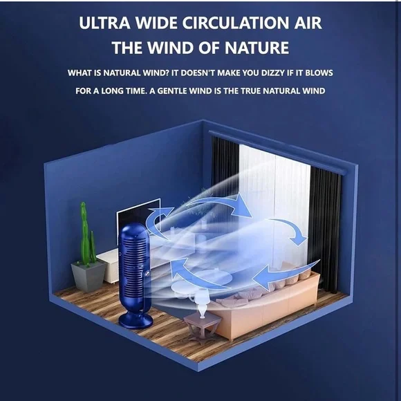 Desk Fan Cold Fan Desktop Oscillating Fan Indoors Portable USB Rechargeable Car - Picture 4 of 9